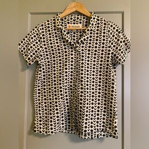 Mollusk Black and White Patterned Shirt. Women’s small.